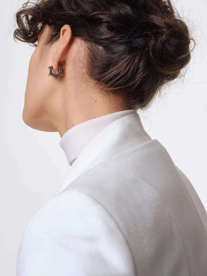 Women Parker PalladiumPlated Hoop Earrings Aeyde Earrings