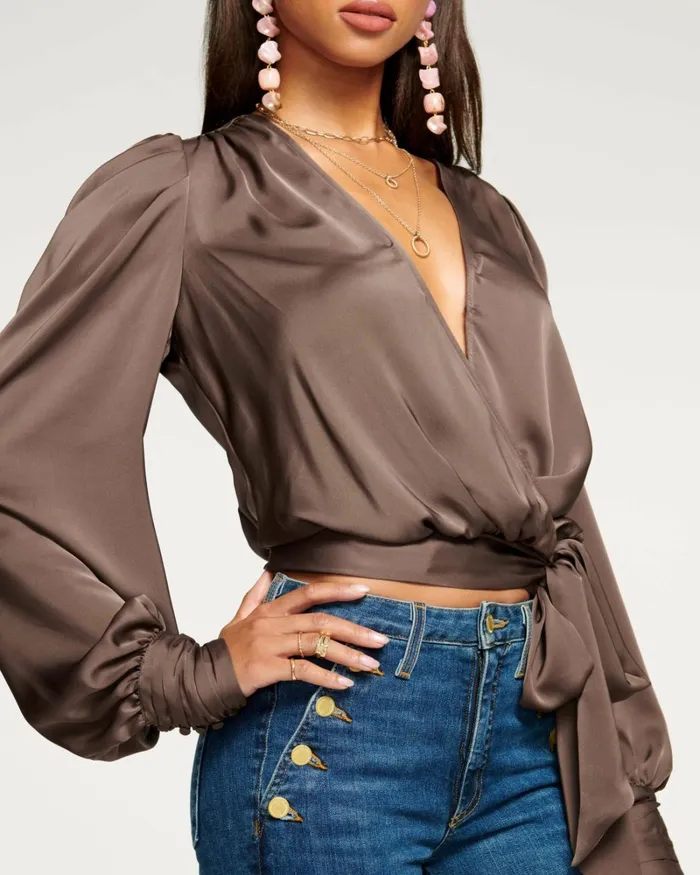Women Pauline Puff Sleeve Blouse Black Ramy Brook Tops Women Pauline Puff Sleeve Blouse Black Ramy Brook Tops