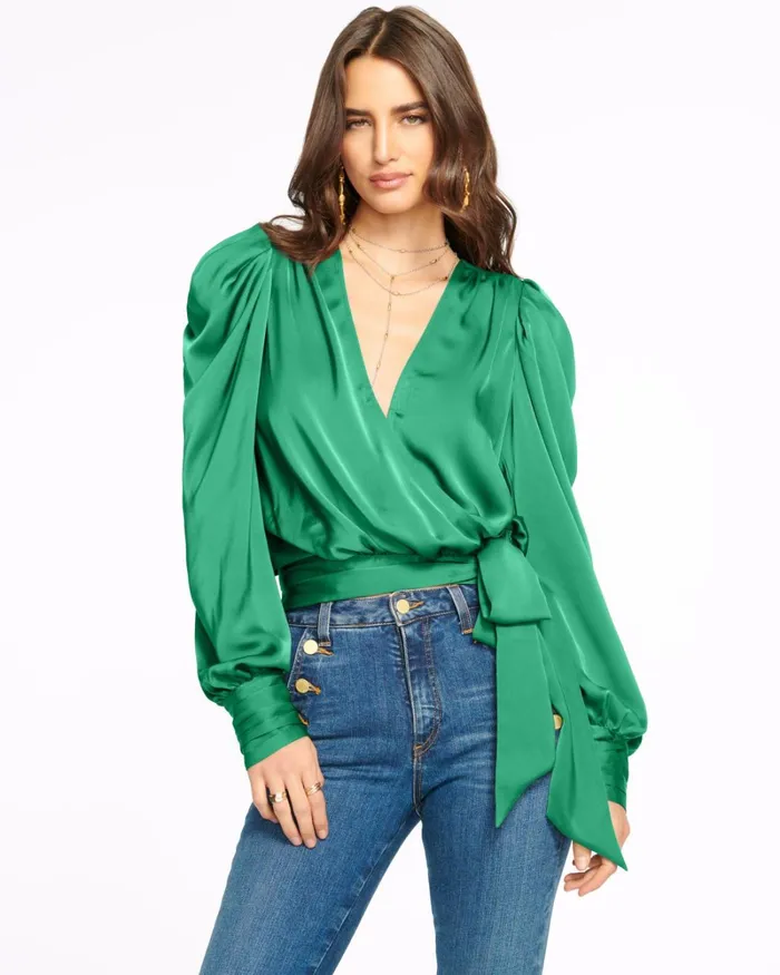 Women Pauline Puff Sleeve Blouse Black Ramy Brook Tops Women Pauline Puff Sleeve Blouse Black Ramy Brook Tops