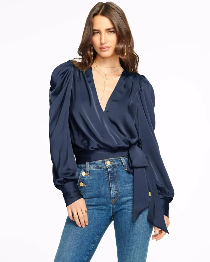 Women Pauline Puff Sleeve Blouse Black Ramy Brook Tops Women Pauline Puff Sleeve Blouse Black Ramy Brook Tops
