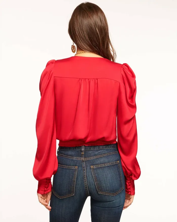 Women Pauline Puff Sleeve Blouse Black Ramy Brook Tops Women Pauline Puff Sleeve Blouse Black Ramy Brook Tops