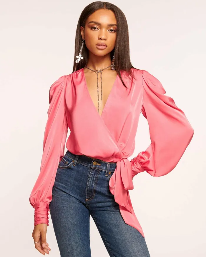 Women Pauline Puff Sleeve Blouse Black Ramy Brook Tops Women Pauline Puff Sleeve Blouse Black Ramy Brook Tops