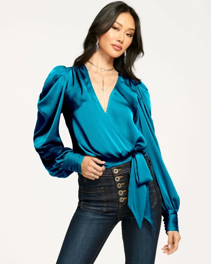 Women Pauline Puff Sleeve Blouse Black Ramy Brook Tops Women Pauline Puff Sleeve Blouse Black Ramy Brook Tops