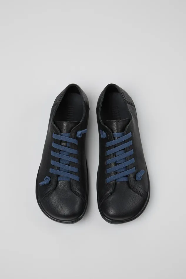 Women Peu Black Leather Shoes Camper Casual Shoes Women Peu Black Leather Shoes Camper Casual Shoes