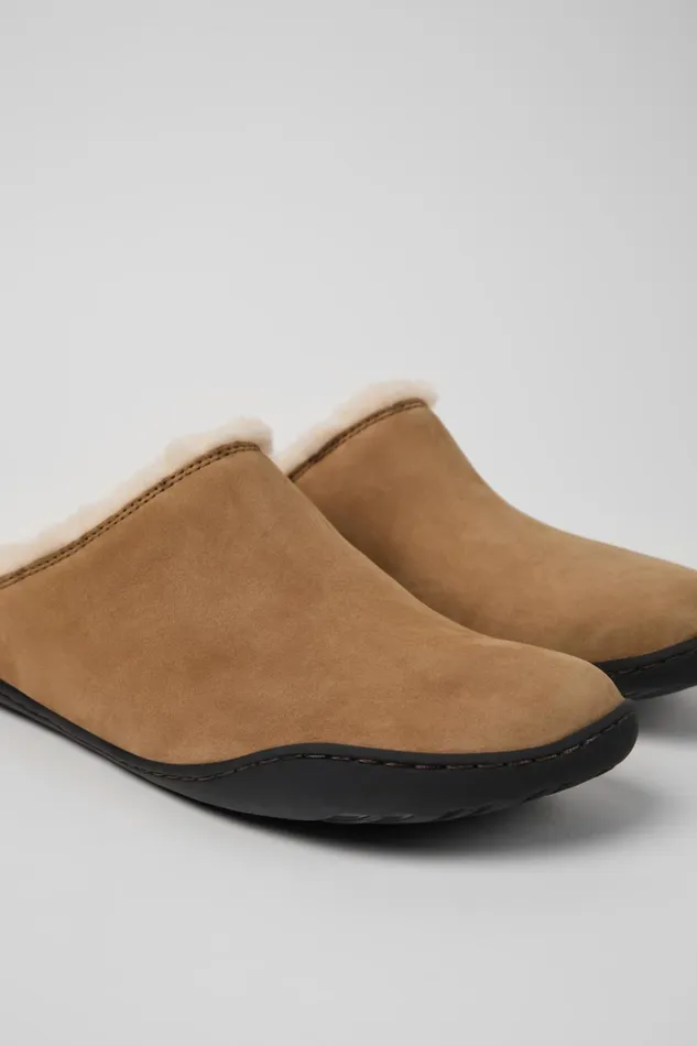 Women Peu Brown Nubuck Clogs Camper Casual Shoes
