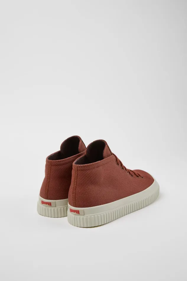 Women Peu Roda Red Recycled Cotton Sneakers Camper Ankle Boots Women Peu Roda Red Recycled Cotton Sneakers Camper Ankle Boots