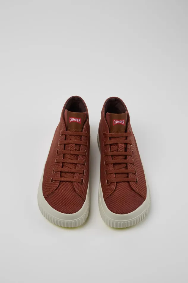 Women Peu Roda Red Recycled Cotton Sneakers Camper Ankle Boots Women Peu Roda Red Recycled Cotton Sneakers Camper Ankle Boots