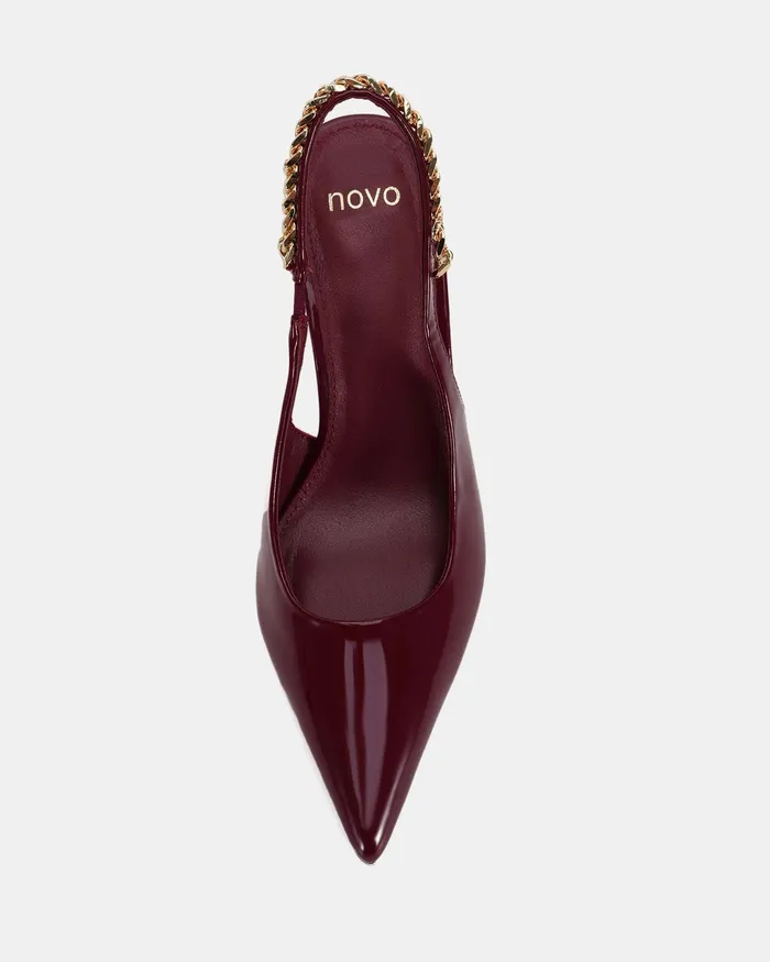 Women Pumps NOVO Shoes ZATHY WINE PATENT Pumps