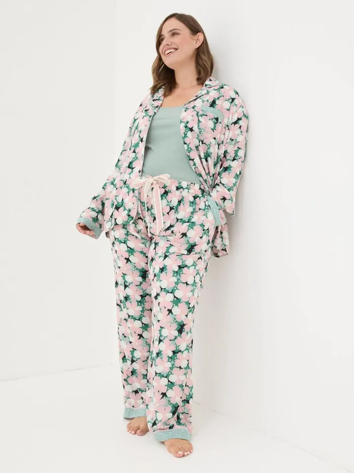 Women Pyjamas and Nightwear Fat Face Pink Large Floral Set Women Pyjamas and Nightwear Fat Face Pink Large Floral Set