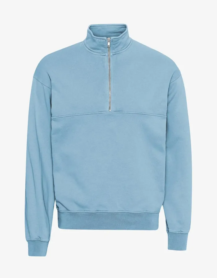 Women Quarter Zips Colorful Standard Organic Quarter Zip Seaside Blue