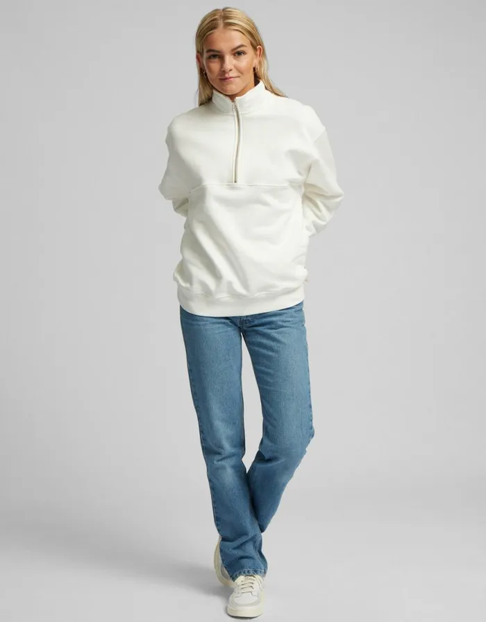 Women Quarter Zips Colorful Standard Organic Quarter Zip Seaside Blue