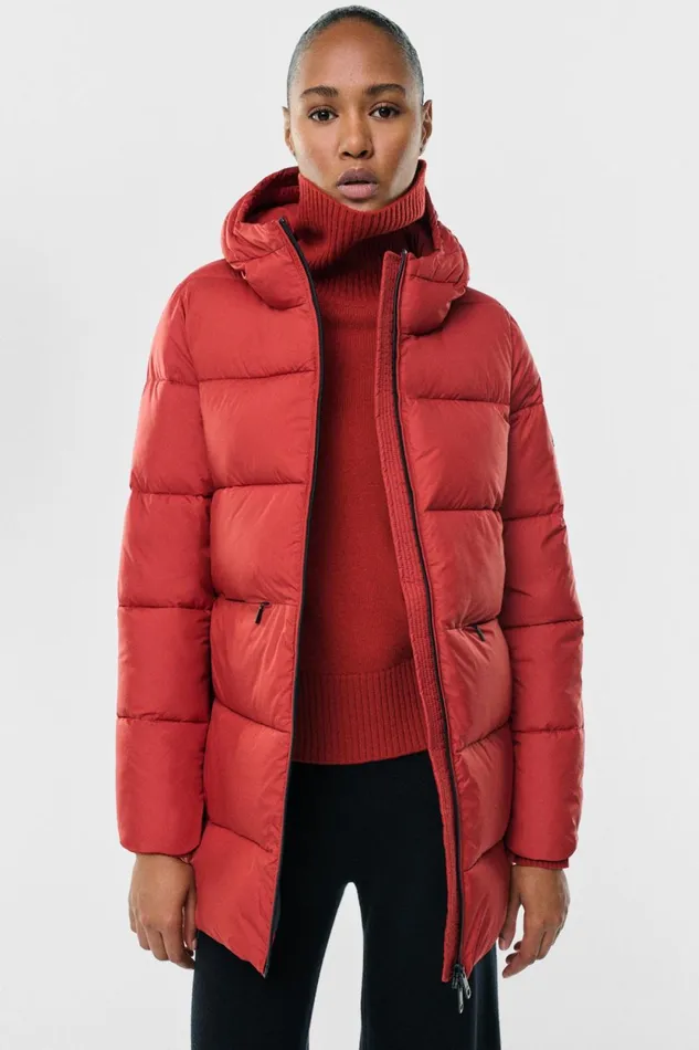 Women Red Marangu Coat Ecoalf Coats And Jackets
