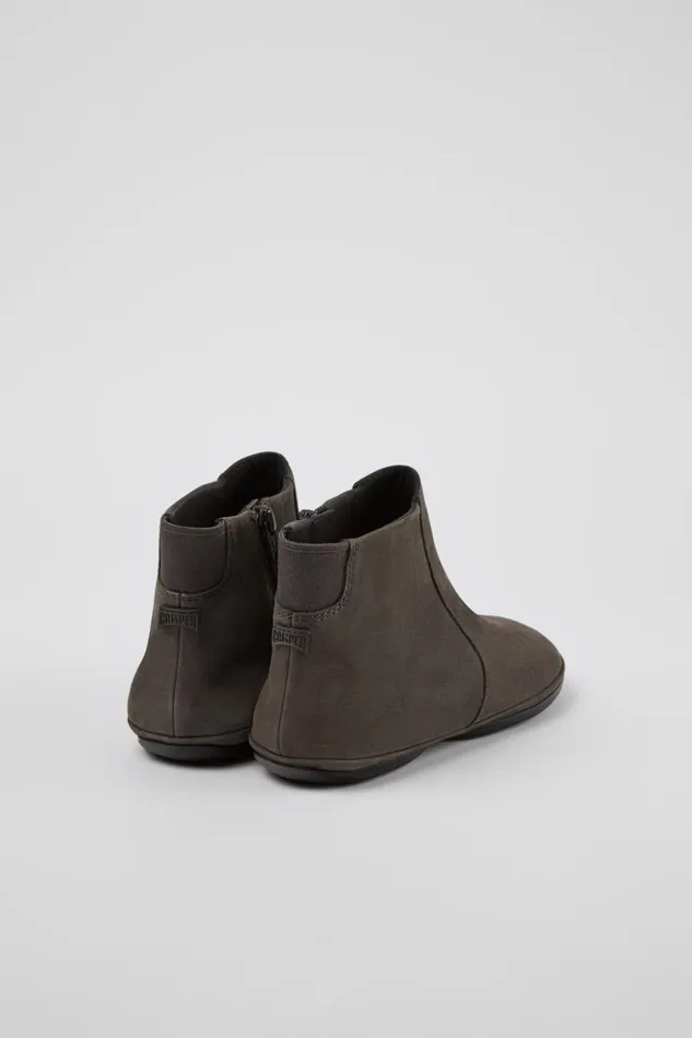 Women Right Gray Nubuck Ankle Boots Camper Ankle Boots