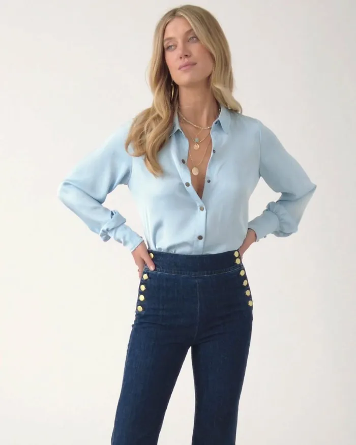 Women Romee High Waisted Flare Jean Light Bleach Ramy Brook Denim Women Romee High Waisted Flare Jean Light Bleach Ramy Brook Denim