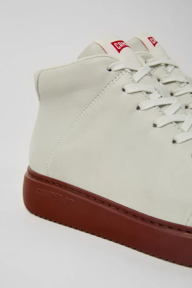 Women Runner K21 White Nondyed Leather Sneakers Camper Ankle Boots