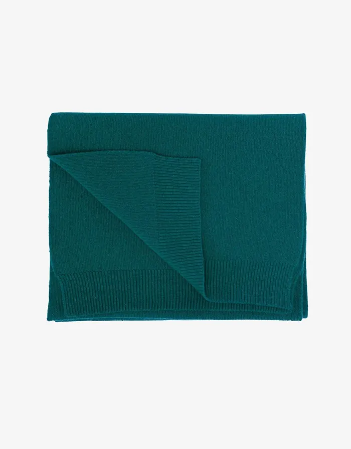 Women Scarves Colorful Standard Merino Wool Scarf Ocean Green