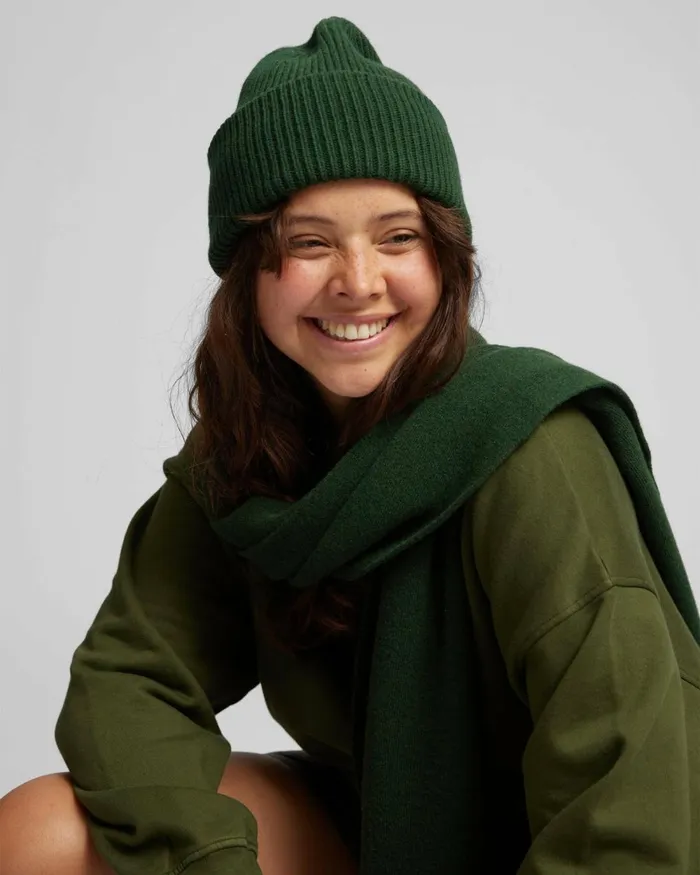Women Scarves Colorful Standard Merino Wool Scarf Ocean Green
