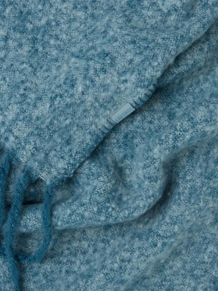 Women Scarves Fat Face Blue Boucle Scarf Women Scarves Fat Face Blue Boucle Scarf