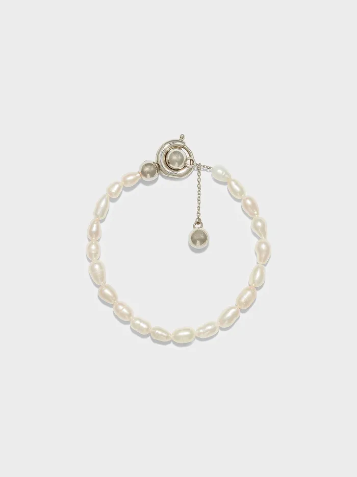 Women Seth Pearl And PalladiumPlated Bracelet Aeyde Bracelets