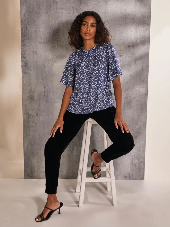 Women Shirts and Blouses Fat Face Alba Blue Mark Make Top