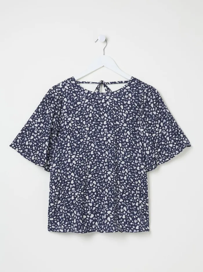 Women Shirts and Blouses Fat Face Alba Blue Mark Make Top