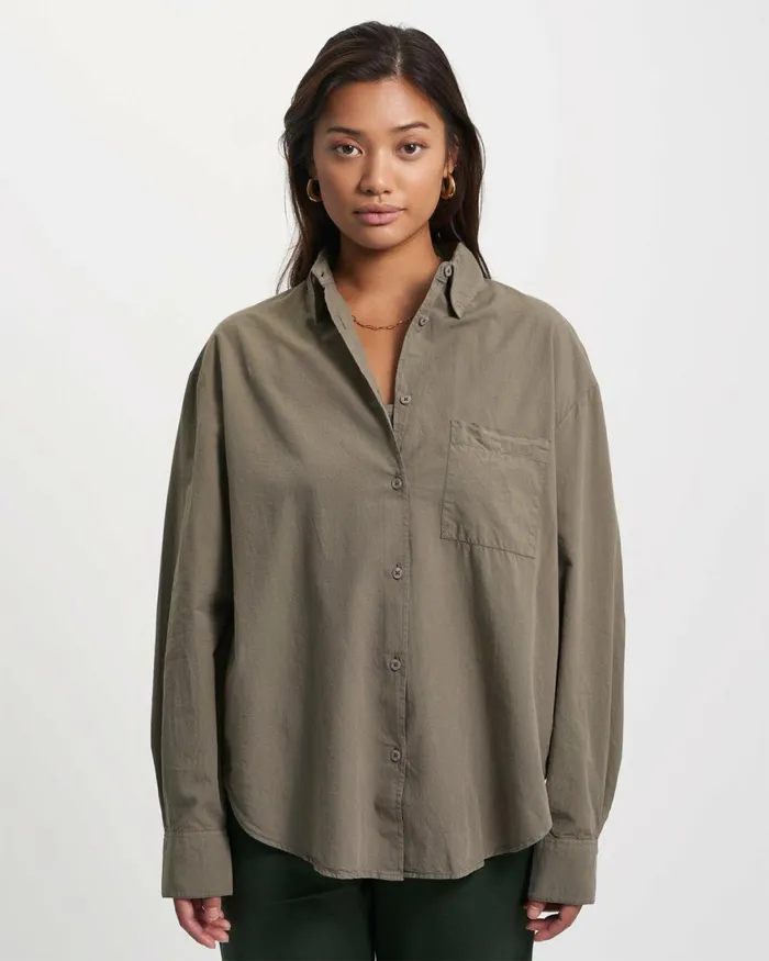 Women Shirts Colorful Standard Organic Oversized Shirt Sandstone Orange