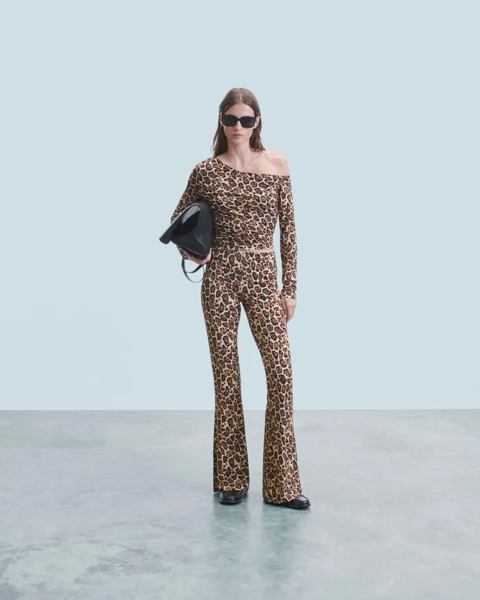 Women Shirts TShirts and Tops From Future Asymmetrical Jersey Top Hot Leopard