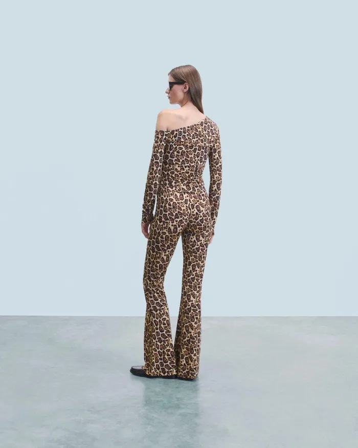 Women Shirts TShirts and Tops From Future Asymmetrical Jersey Top Hot Leopard