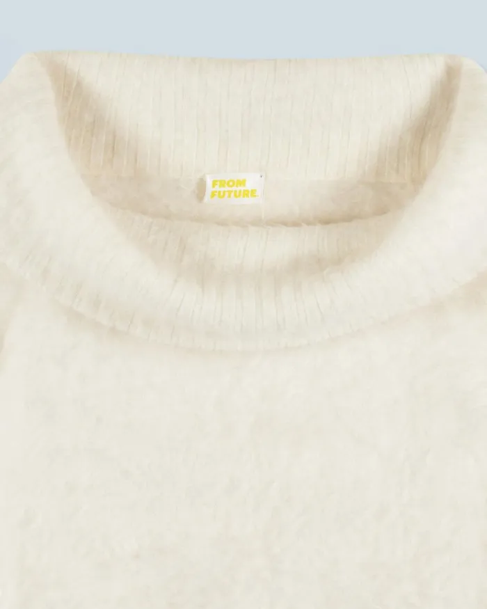 Women Shirts TShirts and Tops From Future Brushed Cashmere Long Sleeve Top White