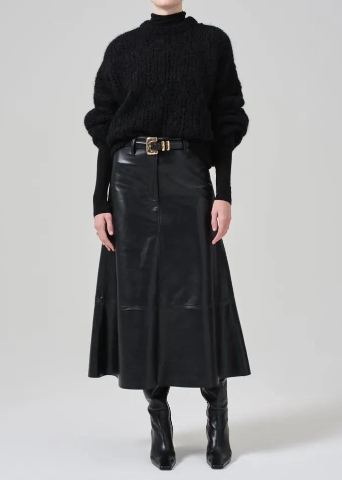 Women Shorts and Skirts Citizens Of Humanity Cassia Leather Skirt In Black
