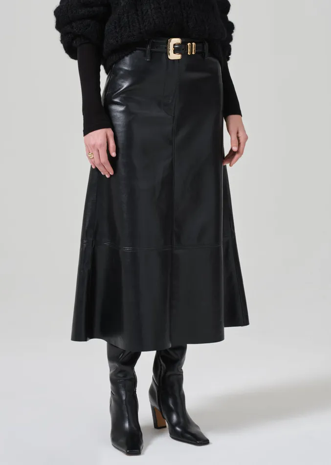 Women Shorts and Skirts Citizens Of Humanity Cassia Leather Skirt In Black