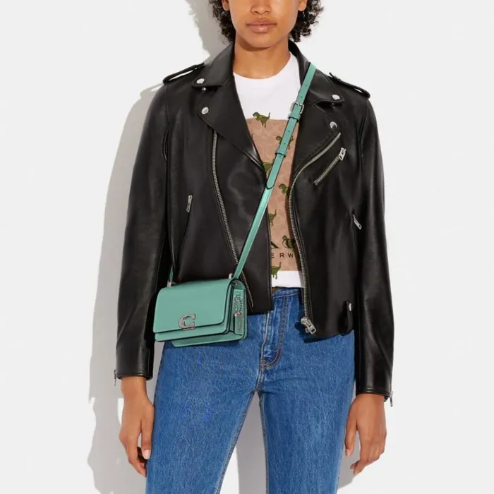Women Shoulder Bags and Hobos Coach Bandit Crossbody Silverfaded Blue