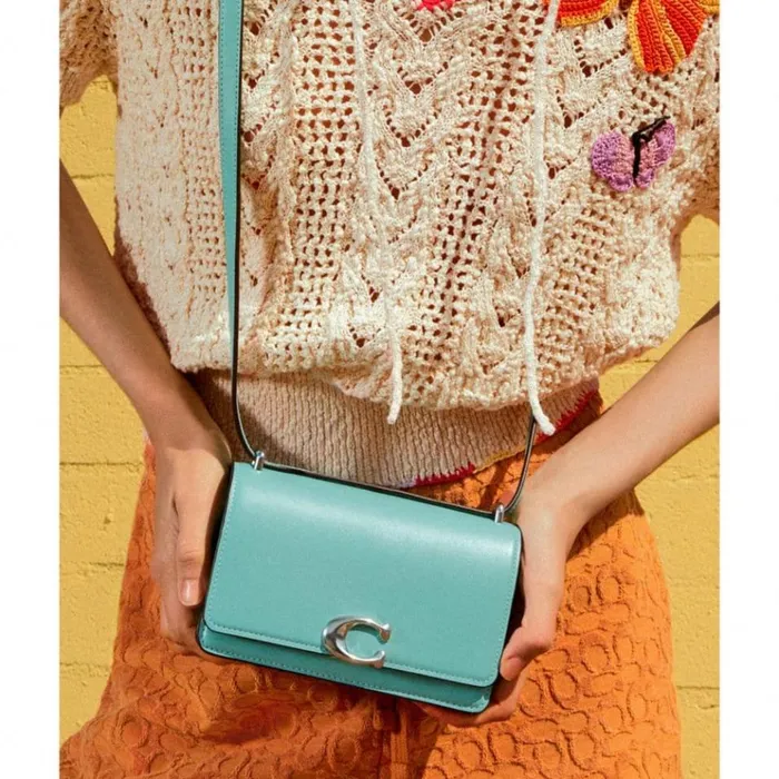 Women Shoulder Bags and Hobos Coach Bandit Crossbody Silverfaded Blue