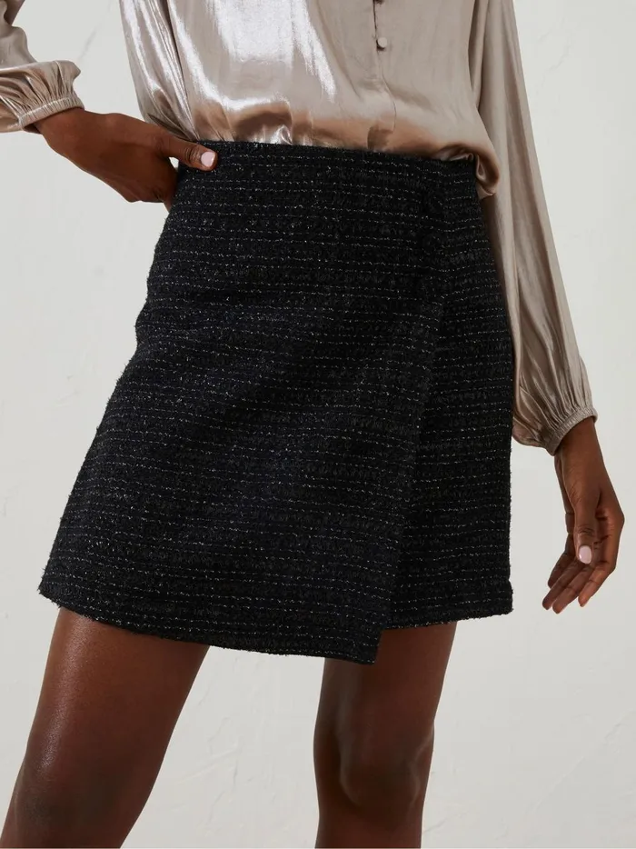 Women Skirts Fat Face Black Lily Metallic Skirt