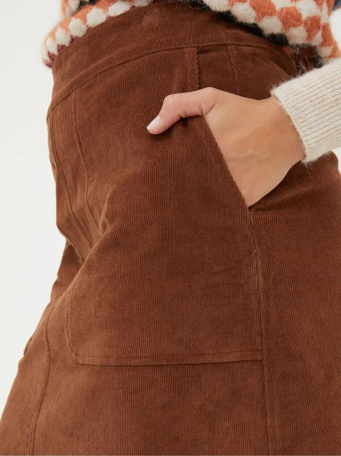 Women Skirts Fat Face Brown Eliza Cord Skirt