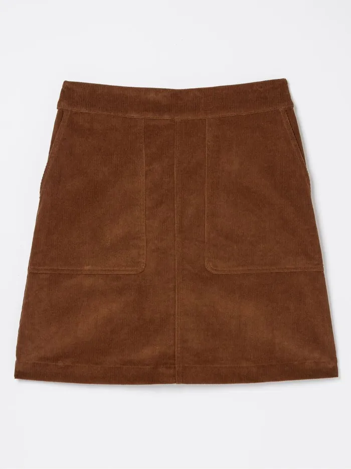 Women Skirts Fat Face Brown Eliza Cord Skirt