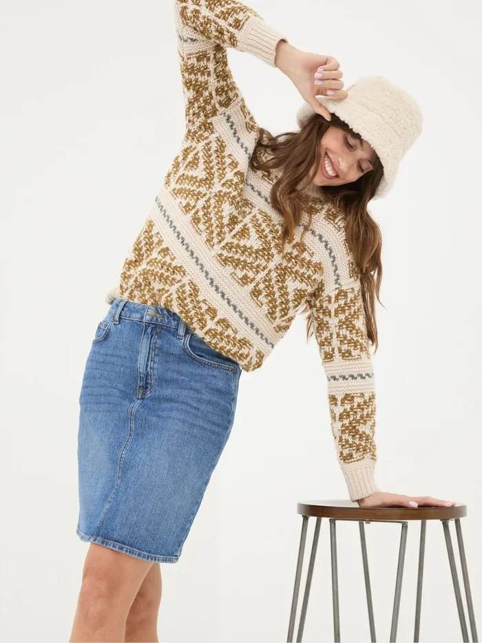 Women Skirts Fat Face Hattie Blue Denim Skirt
