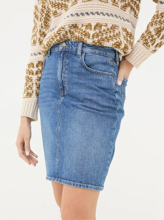 Women Skirts Fat Face Hattie Blue Denim Skirt