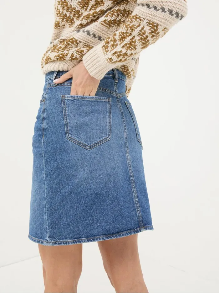 Women Skirts Fat Face Hattie Blue Denim Skirt