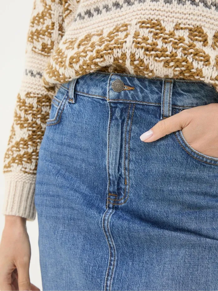 Women Skirts Fat Face Hattie Blue Denim Skirt