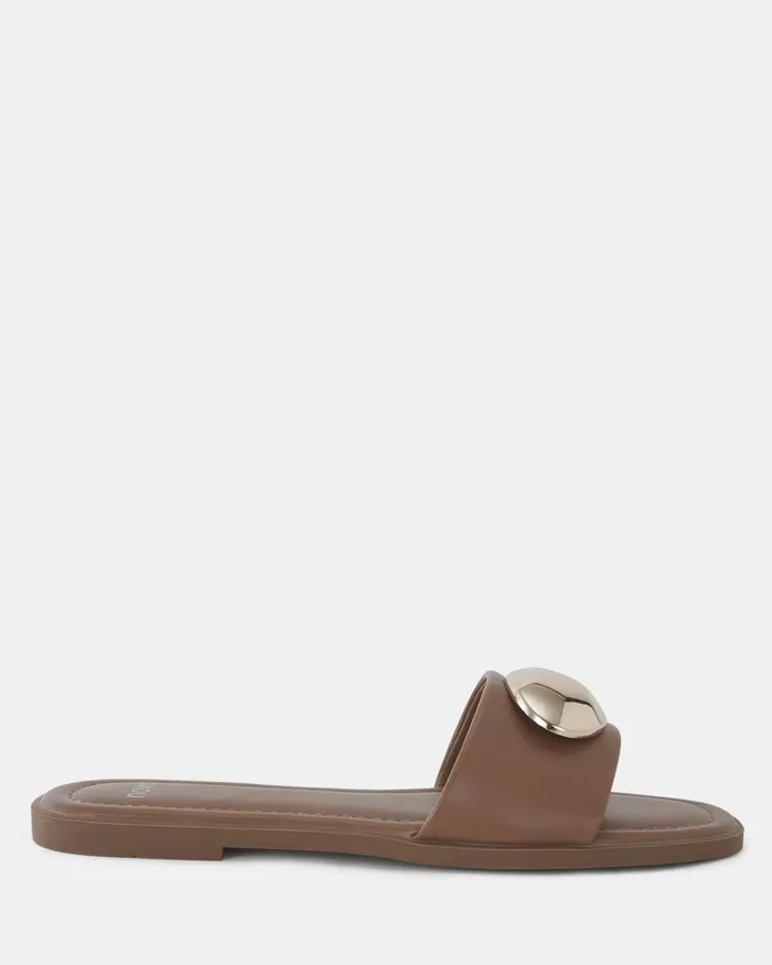Women Slides NOVO Shoes SIERA CARAMEL Sandals