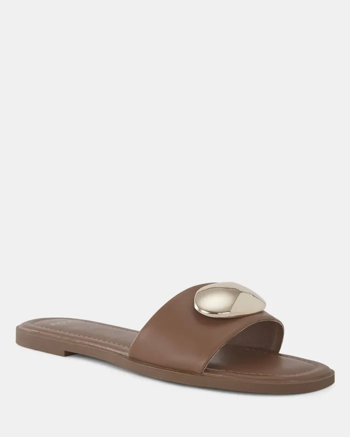 Women Slides NOVO Shoes SIERA CARAMEL Sandals