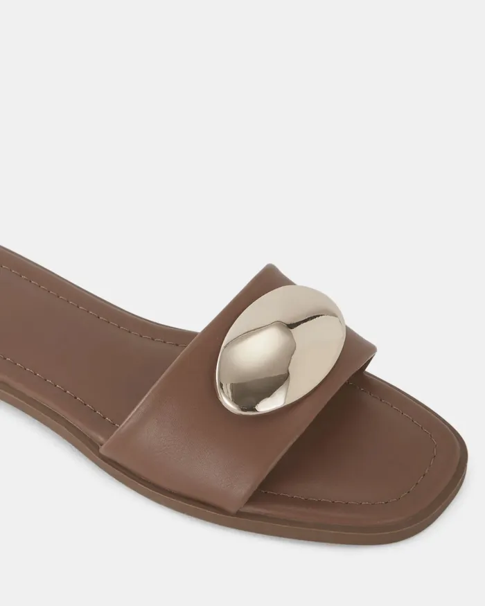 Women Slides NOVO Shoes SIERA CARAMEL Sandals