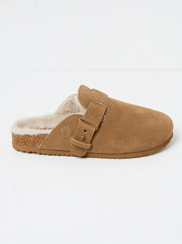 Women Slippers Fat Face Elsie Tan Brown Elsie Outdoor Slippers