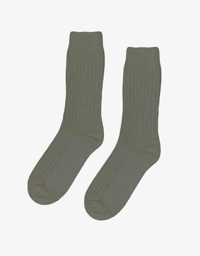 Women Socks Colorful Standard Merino Wool Blend Sock Dusty Olive