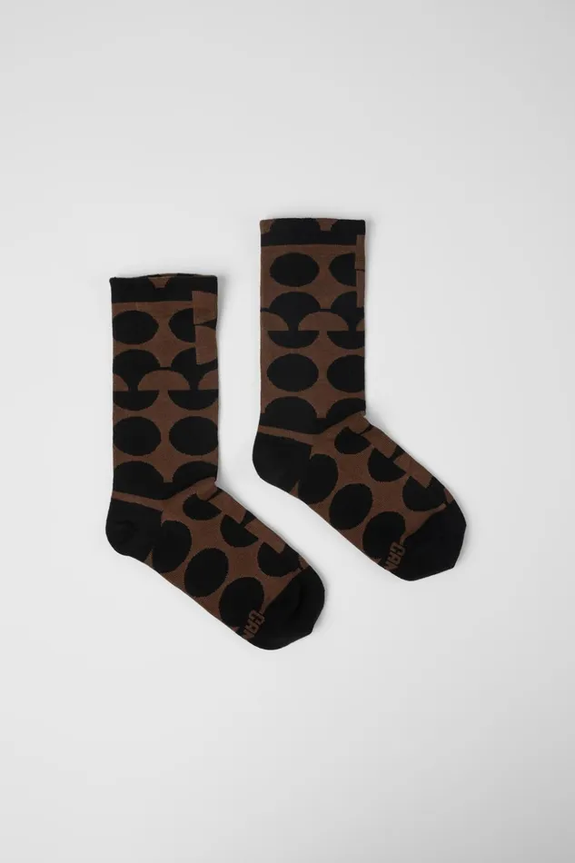 Women Sox Socks Brown And Black Socks Camper Socks