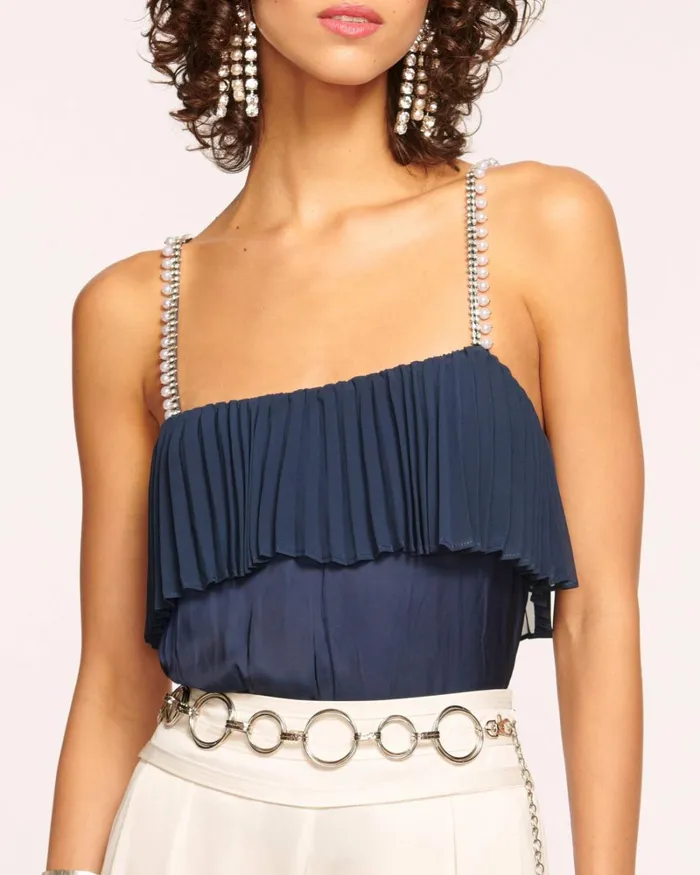 Women Stephanie Embellished Tank Top Navy Ramy Brook Tops Women Stephanie Embellished Tank Top Navy Ramy Brook Tops