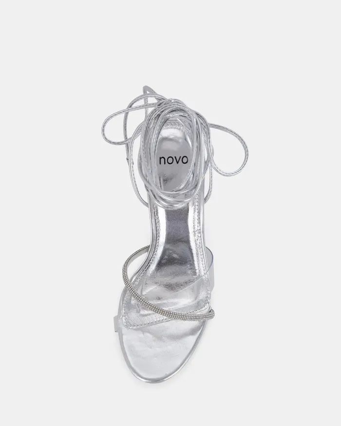 Women Stilettos NOVO Shoes ZOLLY SILVER Stilettos