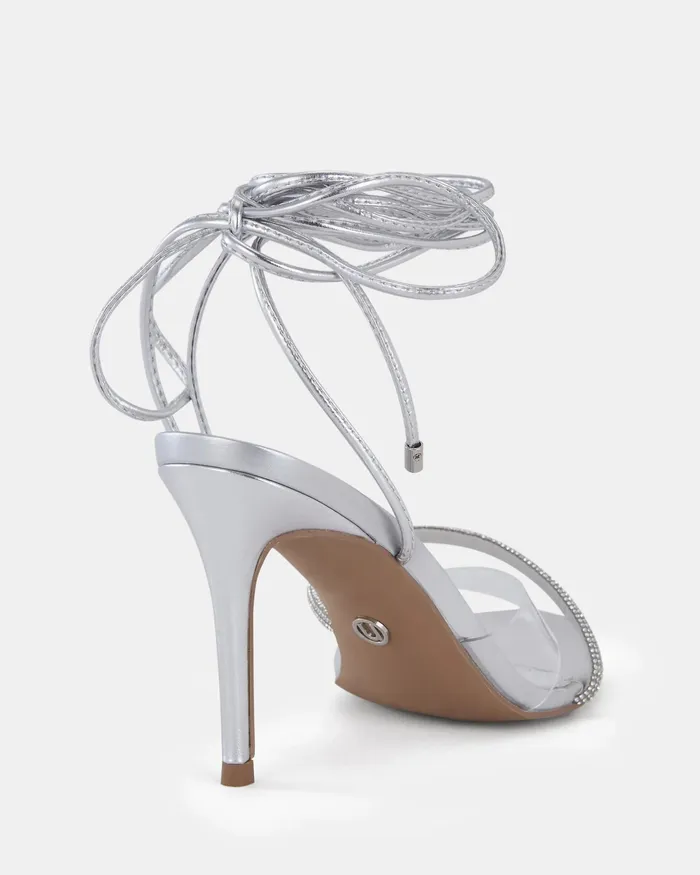 Women Stilettos NOVO Shoes ZOLLY SILVER Stilettos
