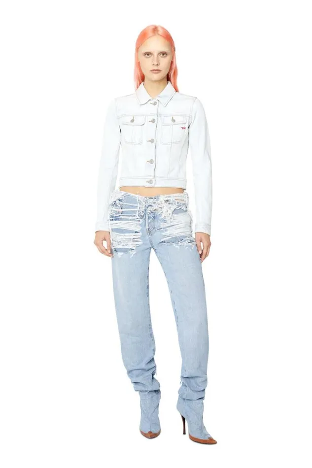 Women Straight Jeans 1956 DTulip 007n7 Medium Blue Diesel Straight